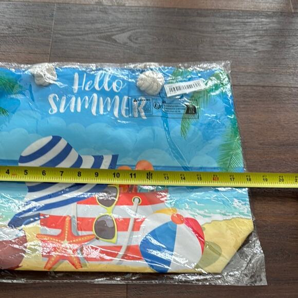 Colorful Beach Tote with Summer Print - Picture 2 of 5